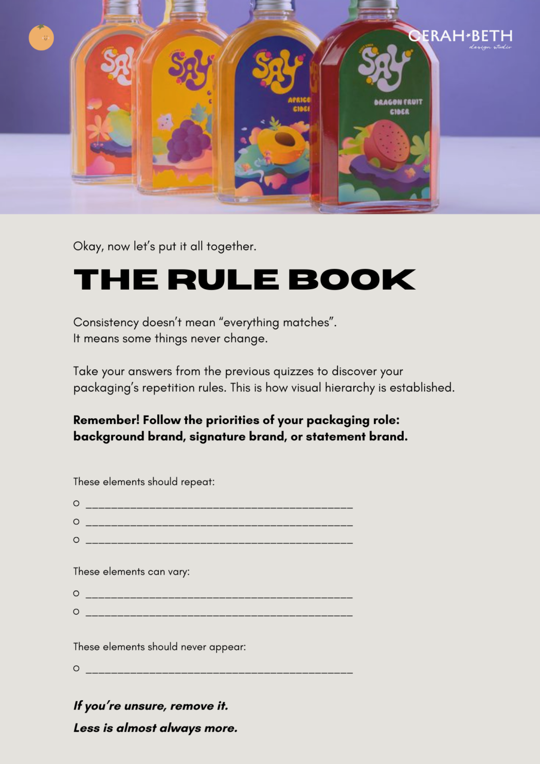 No-Regret Packaging Workbook