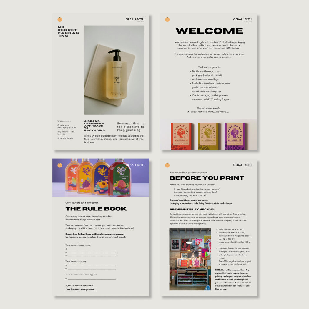 No-Regret Packaging Workbook