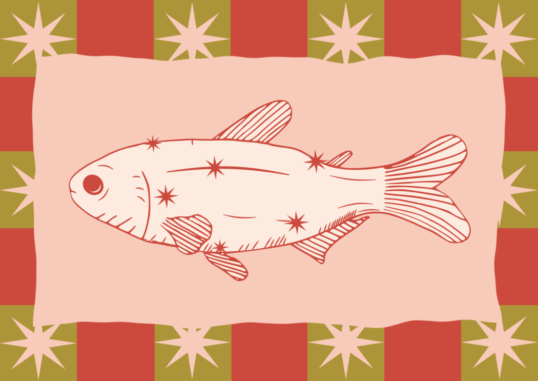 Diamond Fish Print